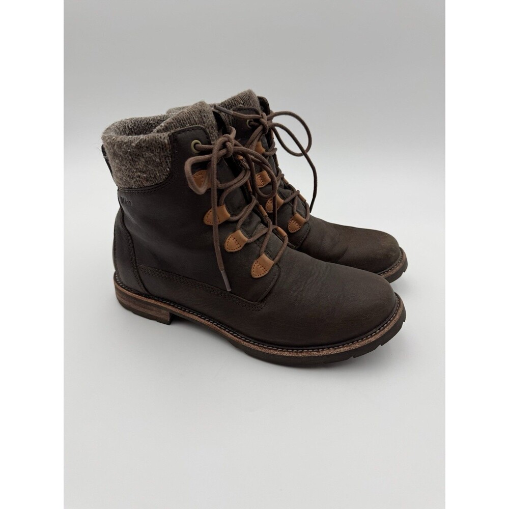 LL Bean East Point Leather Boots Womens 9M Brown Tek 2.5 Hiking Trail Camping